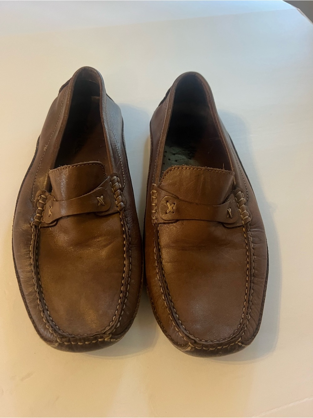Clarks Men's Chestnut Brown Leather Penny Loafers 77907